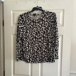 Torrid Black and White Leopard Print Cardigan 2